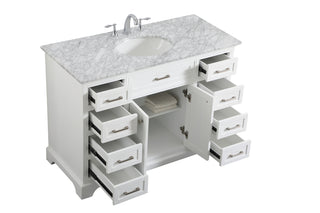 48 In. Single Bathroom Vanity Set In White