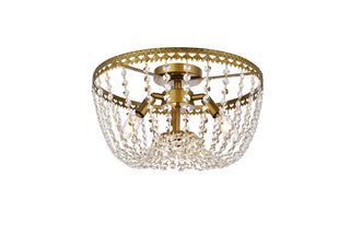 Kylie 16 inch flush mount in brass