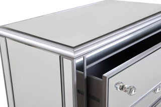 3 Drawer Bedside Cabinet 33 in.x 18 in.x 32 in. in silver paint