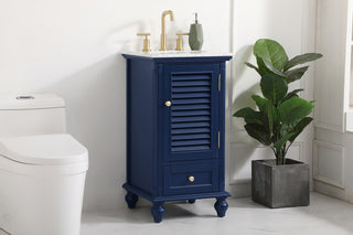 19 inch Single bathroom vanity in blue