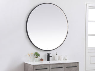 Pier 45 inch LED mirror with adjustable color temperature 3000K/4200K/6400K in black