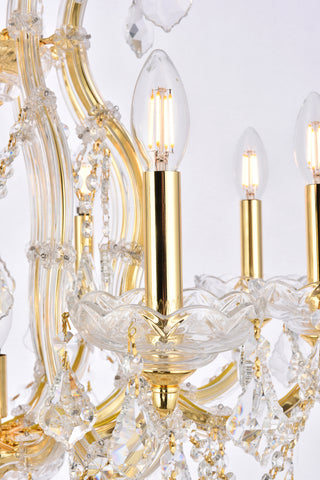 Maria Theresa 9 light Gold Chandelier Clear Royal Cut Crystal