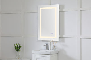 Helios 20in x 30in Hardwired LED mirror with touch sensor and color changing temperature 3000K/4200K/6400K