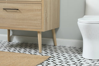 36 inch Single bathroom vanity in mango wood with backsplash