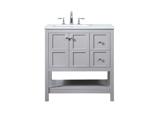 32 inch Single bathroom vanity in grey