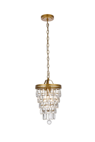 Reese 9 inch pendant in brass