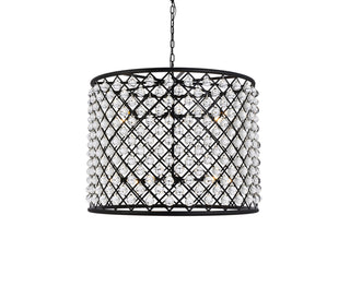 Madison 12 light Matte Black Chandelier Clear Royal Cut Crystal