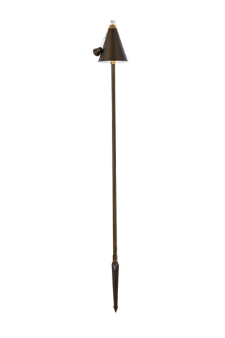 Outdoor Cast Brass torch path light D:8" H:61"