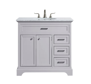 36 In. Single Bathroom Vanity Set In Light Grey