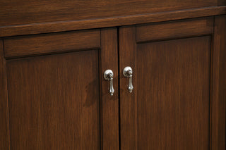 30 inch Single Bathroom vanity in Walnut with ivory white engineered marble