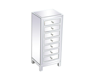 18 inch mirrored lingere chest in white