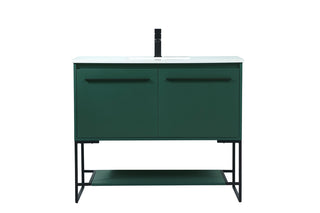 40 inch Single bathroom vanity in green