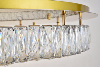 Monroe LED light Gold Flush Mount Clear Royal Cut Crystal