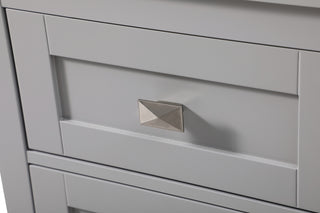 18 Inch Wide Bathroom Storage Freedstanding Cabinet In Grey