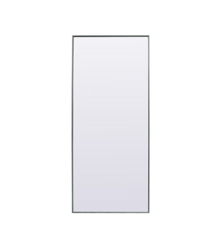 Metal Frame Rectangle Full Length Mirror 30x72 Inch in Silver