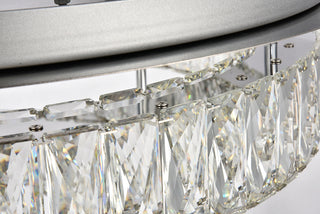 Monroe LED light Chrome Flush Mount Clear Royal Cut Crystal