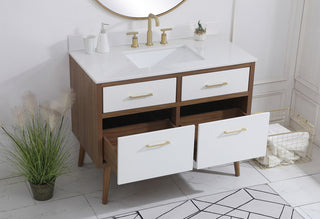 42 inch bathroom Vanity in White with Backsplash