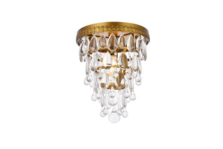 Nordic 1 light brass flush mount