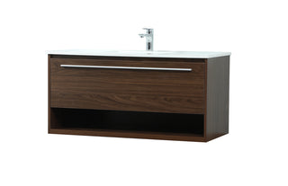 40 inch Single bathroom vanity in walnut