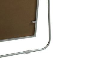 Metal Frame Rectangle Full Length Mirror 30x60 Inch in Silver