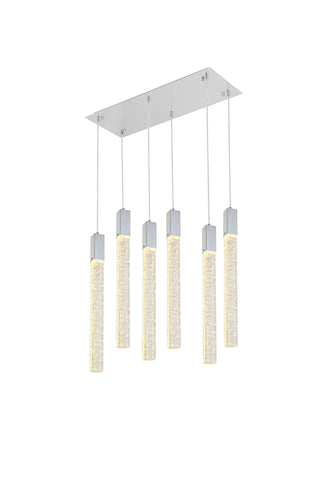 Weston 6 lights pendant in chrome