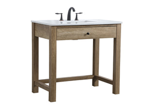 36 Inch ADA Compliant Bathroom Vanity In Natural Oak