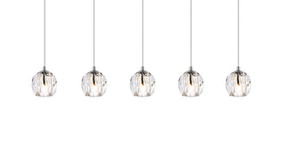 Eren 5 lights Chrome pendant