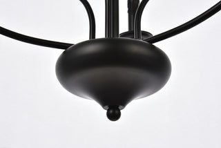 Westley 6 lights pendant in black