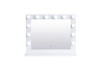 Brenda 32 inch by 26 inch plug in LED 5000K mirror in white