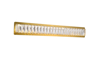 Monroe Integrated LED chip light gold Wall Sconce Clear Royal Cut Crystal