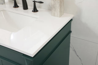 32 inch Single bathroom vanity in green