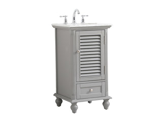 19 inch Single bathroom vanity in grey