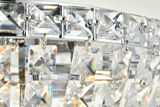 Tranquil 6 light Chrome Flush Mount Clear Royal Cut Crystal