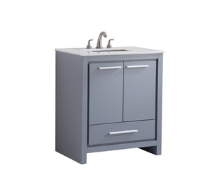 30 In. Single Bathroom Vanity Set In Grey