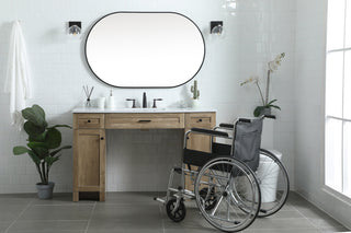 54 Inch ADA Compliant Bathroom Vanity In Natural Oak