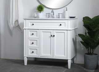 36 inch Single bathroom vanity in White