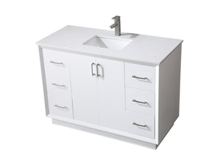 48 Inch SIngle Bathroom Vanity In White