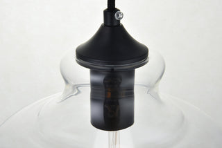 Destry 1 Light Black Pendant With Clear Glass