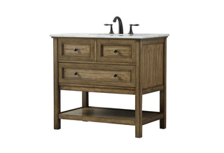 36 inch Single bathroom vanity in driftwood