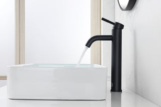 Victor Single Hole Single Handle Bathroom Faucet in Matte Black