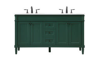 60 inch Single bathroom vanity in green