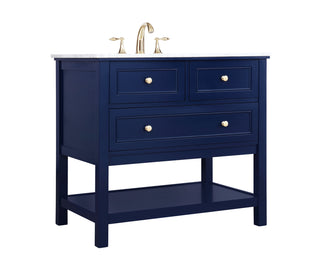 36 inch Single bathroom vanity in Blue