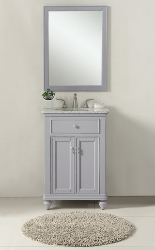 24 In. Single Bathroom Vanity Set In Light Grey