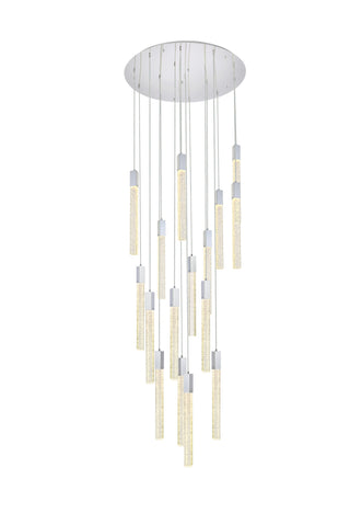 Weston 16 lights pendant in chrome