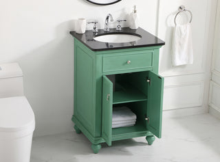 24 inch Single bathroom vanity in vintage mint