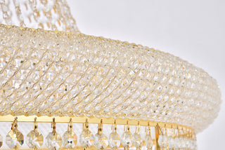 Primo 42 light Gold Chandelier Clear Royal Cut Crystal