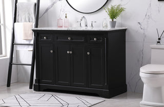 48 inch Single bathroom vanity set in black