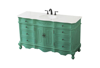 60 inch Single bathroom vanity in vintage mint