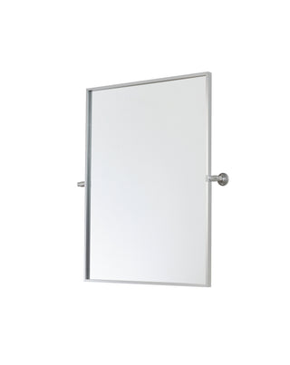 Rectangle pivot mirror 24x32 inch in silver