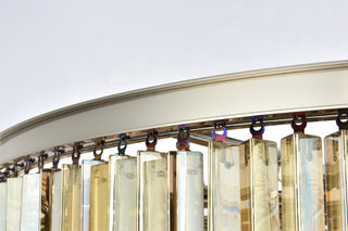 Sydney 33 light polished nickel Chandelier Golden Teak (Smoky) Royal Cut Crystal